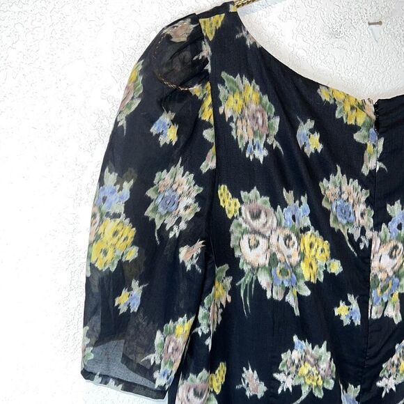 Floral Black Maxi Dress - Picture 4 of 14